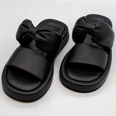Nº21 Padded Leather Slides 23Esp04230 Black