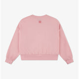 Converse Girls Relaxed Boxy Graphic Crew Neck Sweatshirt In Pink