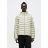 Calvin Klein Mens Long Sleeve Nylon Hooded Puffer Jacket In Fog