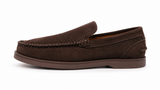 Zerga Mens Top Spin Penny Suede Shoes In Brown