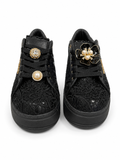 Sissy Boy Womens Yvette Platform Sneaker In Black