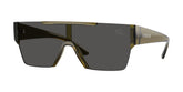 Burberry Unisex Shield Oversized Sunglasses In Transparent Brown
