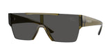 Burberry Unisex Shield Oversized Sunglasses In Transparent Brown