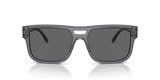 Emporio Armani Mens Square Sunglasses In Transparent Gray