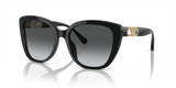 Emporio Armani Womens Butterfly Sunglasses In Shinny Black/Gold