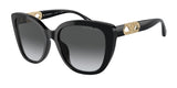 Emporio Armani Womens Butterfly Sunglasses In Shinny Black/Gold