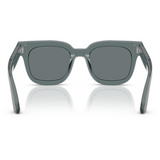 Emporio Armani Womens Square Shape Snuglasses In Transparent Light Blue/Light Grey