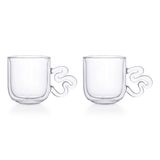 Carrol Boyes Double Wall Mug Set Of 2 In Quicksilver