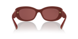 Gucci Oval Sunglasses In Burgundy