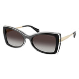 Michael Kors Womens Malaga Sunglasses In Black/Light Grey