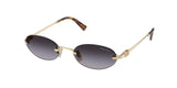 Miu Miu Petite Oval Sunglasses In Gold
