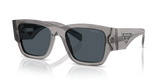 Prada Mens Sunglasses In Transparent Grey