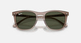 Ray-Ban Square Sunglasses In Transparent Light Brown
