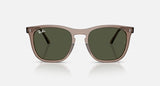 Ray-Ban Square Sunglasses In Transparent Light Brown