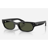 Ray-Ban Irregular Frame Unisex Sunglasses In Black & Green