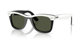 Ray-Ban Unisex Wayfarer Polarized Sunglasses In Black And White
