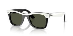 Ray-Ban Unisex Wayfarer Polarized Sunglasses In Black And White