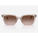 Ray-Ban Irregular Frame Womens Sunglasses In Transparent Brown