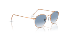 Ray-Ban Round Metal Unisex Sunglasses In Rose Gold