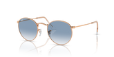 Ray-Ban Round Metal Unisex Sunglasses In Rose Gold