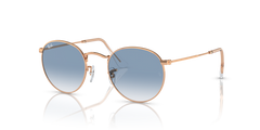 Ray-Ban Round Metal Unisex Sunglasses In Rose Gold
