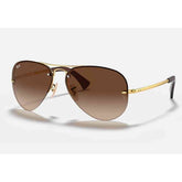 Ray-Ban Frameless Aviator Mens Sunglasses In Arista Gold