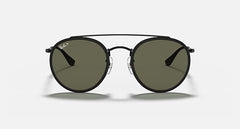 Ray-Ban Unisex Round Double Bridge Sunglasses In Black