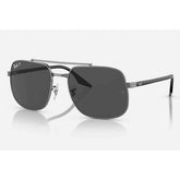 Ray-Ban Square Polarized Mens Sunglasses In Gumetal