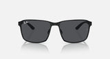 Rayban Mens Square Metal Sunglasses In Black