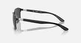 Rayban Mens Square Metal Sunglasses In Black