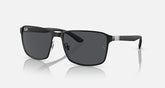 Rayban Mens Square Metal Sunglasses In Black