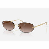 Ray-Ban Irregular Petite Womens Sunglasses In Arista Gold & Brown
