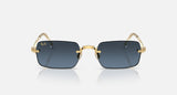 Ray-Ban Unisex Sunglasses By Asap Rocky In Gold And Blue Gradient Dark Grey