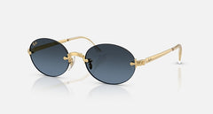 Ray-Ban Unisex Round Framed Sunglasses By Asap Rocky In Gold