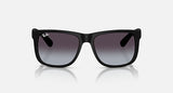 Ray-Ban Justin Rubber Sunglasses In Matte Black