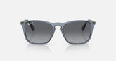 Ray-Ban Unisex Chris Sunglasses In Tranparent Blue