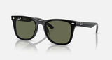 Ray-Ban Square Polarized Sunglasses In Black & Green