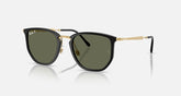 Ray-Ban Irregular Frame Sunglasses In Black & Arista Gold