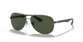 Ray-Ban Gun Metal Frame Carbon Fibre Sunglasses For Men In Olive