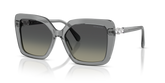 Swarovski Womens Oversized Square Sunglasses In Transparent Gray