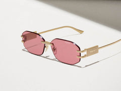 Versace Frameless Sunglasses For Women In Gold