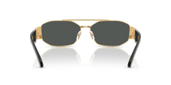 Versace Unisex Grey Lens Sunglasses In Gold