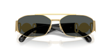Versace Unisex Grey Lens Sunglasses In Gold