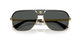 Versace Square Metal Sunglasses In Black