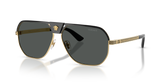 Versace Square Metal Sunglasses In Black