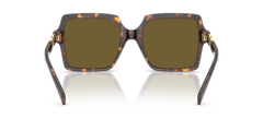 Versace Womens Square Frame Sunglasses In Brown & Gold