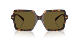 Versace Womens Square Frame Sunglasses In Brown & Gold