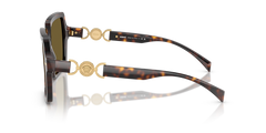 Versace Womens Square Frame Sunglasses In Brown & Gold