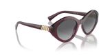 Vogue Round Frame Sunglasses In Transparent Cherry