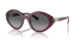 Vogue Round Frame Sunglasses In Transparent Cherry